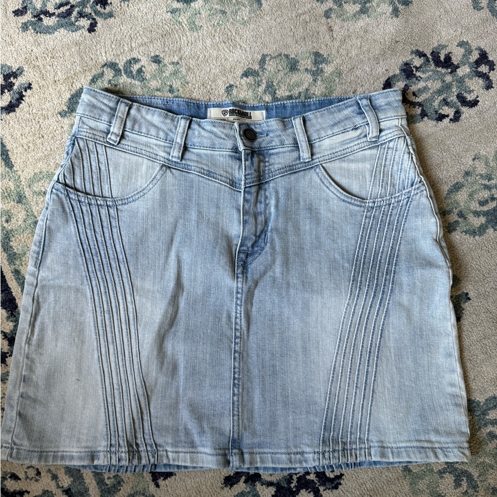 Rock ‘n’ roll denim high waist skirt